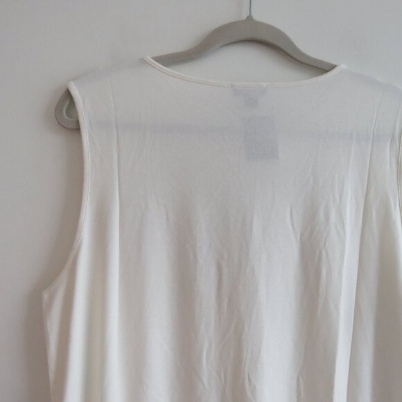 J. JILL Wearever Collection Sleeveless Tunic Tank Top in Cream Travel Size L NWT - Picture 8 of 11